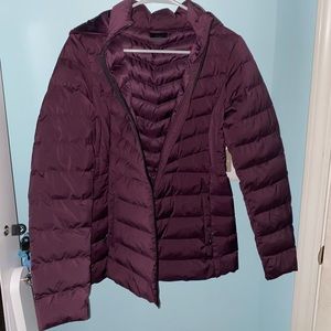 Burgundy Insulated Puffy Winter Coat